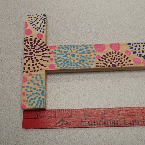 Letter T Wood Wall Hanging - Picture 3 of 4